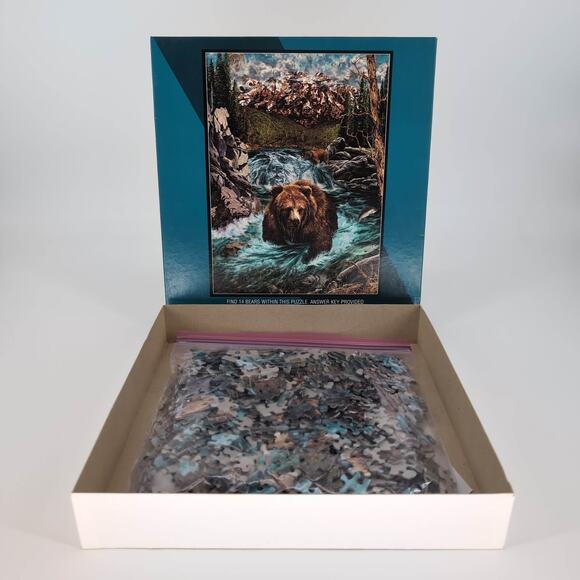 Bits & Pieces 1000 Piece Bear River by Steven Michael Gardner Jigsaw Puzzle -GUC - Picture 14 of 14